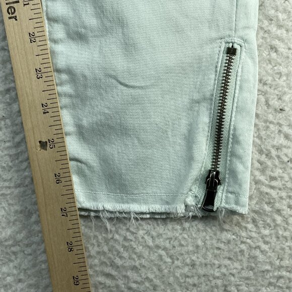 Kancan Jeans Women Size 28 Mint Green Low Rise Skinny Tapered Zip Ankle 30x27 - Picture 7 of 14